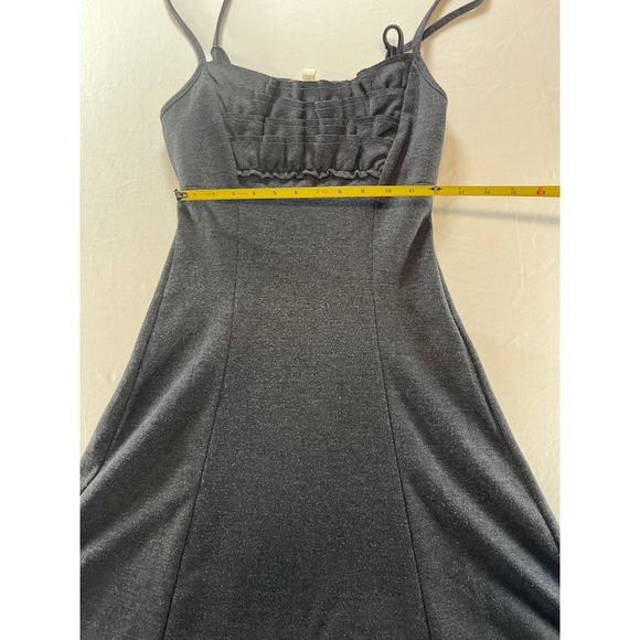 WESTON WEAR Charcoal Grey Ruched Bust Spaghetti Strap A Line Dress Size S - Picture 2 of 6